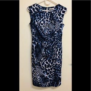 Shesmiss cheetah print blue dress